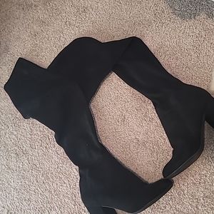 Over the knee heeled boots